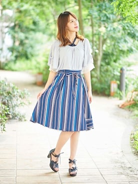 「axes femme（アクシーズファム）のアイテム（キャミソール）」を使った、axes femmeさん（レディース・160cm）の夏コーディネート