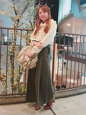 「オフタートルニット」｜axes femmeさん（レディース・156cm）の秋コーディネート