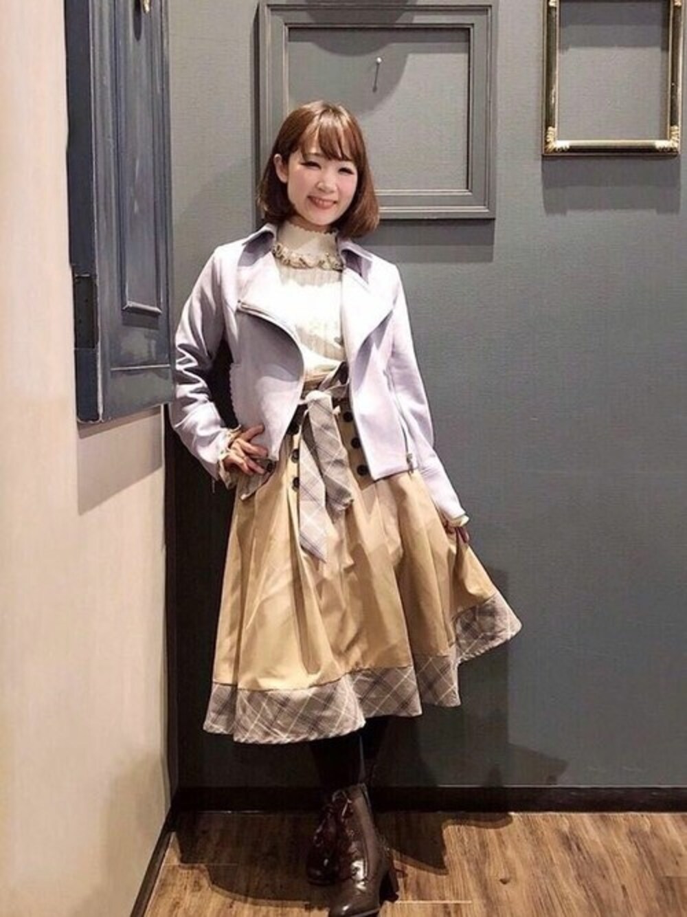 axes femme（アクシーズファム）の「スエードライダースJK