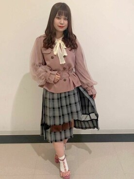 「axes femme POETIQUE（アクシーズファムポエティック）のアイテム（トレンチコート）」を使った、axes femmeさん（レディース・152cm）の春コーディネート