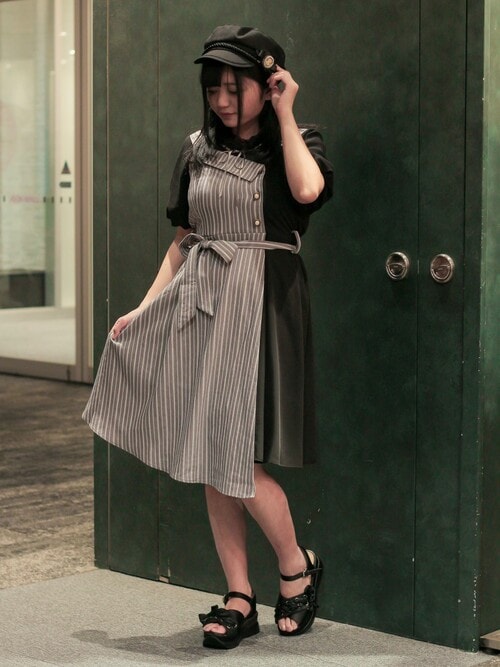 Axes Femme Axes Femme Axes Femme Poetiqueのジャンパースカートを使ったコーディネート Wear
