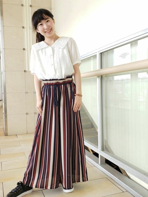 ファム 金木犀柄タックスカート（スカート）｜axes femme（アクシーズ