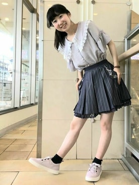 「axes femme（アクシーズファム）のアイテム（スニーカー）」を使った、axes femmeさん（レディース・151cm）の夏コーディネート