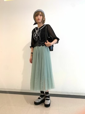 「axes femme（アクシーズファム）のアイテム（ハンチング/ベレー帽）」を使った、axes femmeさん（レディース・160cm）の夏コーディネート