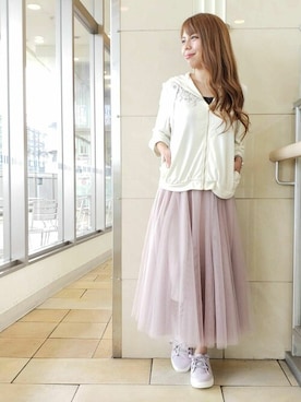 「axes femme（アクシーズファム）のアイテム（スニーカー）」を使った、axes femmeさん（レディース・154cm）の夏コーディネート