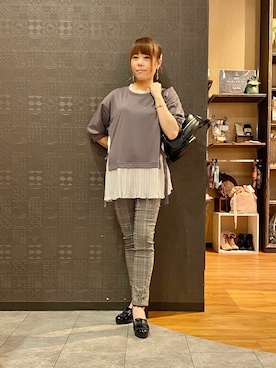 「axes femme（アクシーズファム）のアイテム（バックパック/リュック）」を使った、axes femmeさん（レディース・157cm）の夏コーディネート