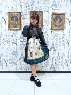 「axes femme（アクシーズファム）の立体バラ×蝶ゴムベルト（ベルト）」を使った、axes femmeさん（レディース・159cm）の秋コーディネート