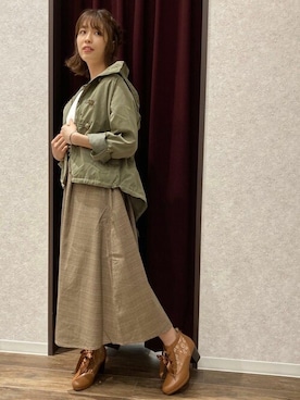「axes femme（アクシーズファム）のアイテム（その他アウター）」を使った、axes femmeさん（レディース・161cm）の秋コーディネート