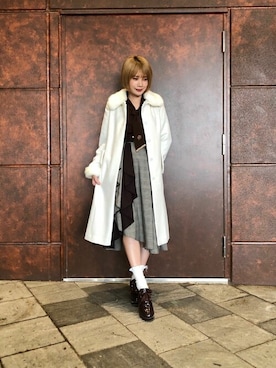 「axes femme（アクシーズファム）のアイテム（その他アウター）」を使った、axes femmeさん（レディース・162cm）の秋コーディネート