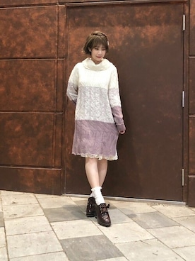 「axes femme（アクシーズファム）のアイテム（チュニック）」を使った、axes femmeさん（レディース・162cm）の秋コーディネート