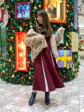 「axes femme（アクシーズファム）のアイテム（ダッフルコート）」を使った、axes femmeさん（レディース・165cm）の冬コーディネート