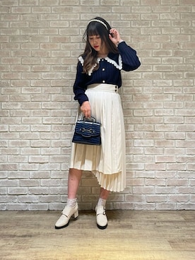 「マリン」｜「アイテム（ブーツ）」を使った、axes femmeさん（レディース・165cm）の冬コーディネート