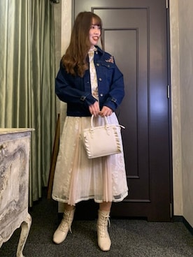 「axes femme（アクシーズファム）のアイテム（その他アウター）」を使った、axes femmeさん（レディース・165cm）の春コーディネート