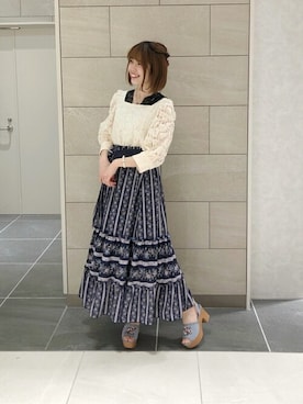 「axes femme POETIQUE（アクシーズファムポエティック）のアイテム（タンクトップ）」を使った、axes femmeさん（レディース・161cm）の春コーディネート