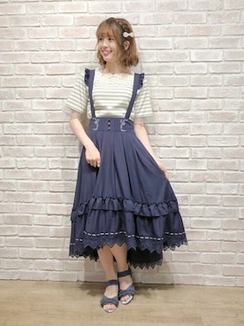 「ミックスコーデ」｜「アイテム（サンダル）」を使った、axes femmeさん（レディース・161cm）の春コーディネート