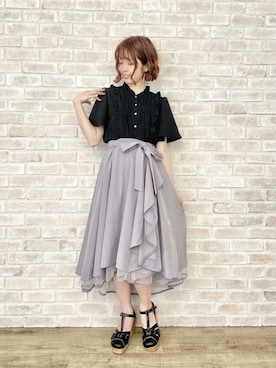 「ミックスコーデ」｜「アイテム（サンダル）」を使った、axes femmeさん（レディース・161cm）の夏コーディネート