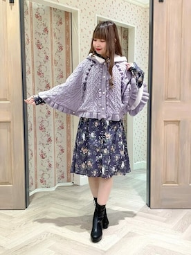「axes femme POETIQUE（アクシーズファムポエティック）のアイテム（カーディガン/ボレロ）」を使った、axes femmeさん（レディース・160cm）の秋コーディネート