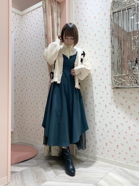 「axes femme POETIQUE（アクシーズファムポエティック）のアイテム（ニット/セーター）」を使った、axes femmeさん（レディース・161cm）の秋コーディネート