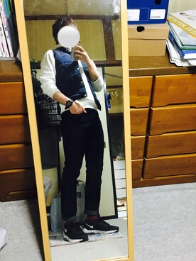 「ZIP FIVE（ジップファイブ）のアイテム（ダウンベスト）」を使った、ちゃわ      さん（メンズ・175cm）の春コーディネート