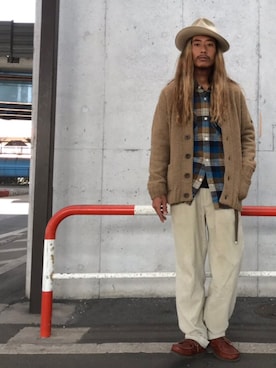 「アイテム（帽子）」を使った、Renさん（メンズ・176cm）の冬コーディネート