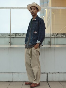 「アイテム（デニムジャケット）」を使った、Renさん（メンズ・175cm・20代）の夏コーディネート