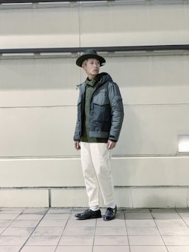「アイテム（ミリタリージャケット）」を使った、Renさん（メンズ・176cm・20代）の冬コーディネート