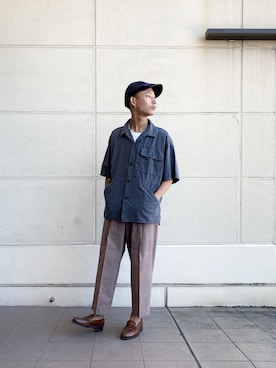 「HAVERSACK（ハバーザック）のアイテム（パンツ）」を使った、Renさん（メンズ・176cm）の秋コーディネート