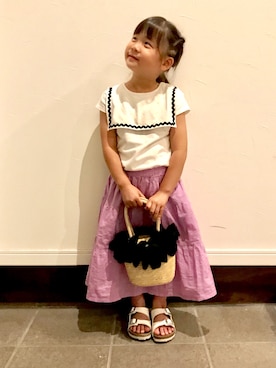 「アイテム（スカート）」を使った、sora   さん（キッズ・92cm）の夏コーディネート