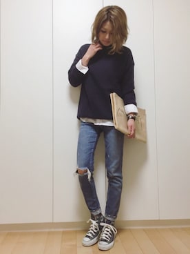「ASPLUND（アスプルンド）のアイテム」を使った、manaさん（レディース・156cm）の冬コーディネート