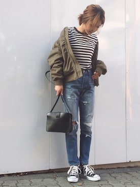 manaさん（レディース・156cm）の春コーディネート