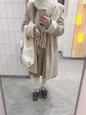 「WEGO（ウィゴー）のアイテム（レギンス/スパッツ）」を使った、Orangeさん（レディース・147cm）の冬コーディネート
