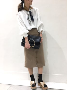「新作」｜「アイテム（アナログ腕時計）」を使った、MARINAさん（レディース・165cm）の春コーディネート