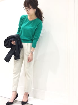 「YECCA VECCA（イェッカヴェッカ）のアイテム（パンプス）」を使った、MARINAさん（レディース・165cm）の春コーディネート