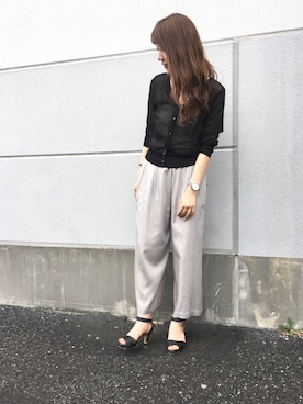 「Vネック」｜MARINAさん（レディース・165cm）の春コーディネート