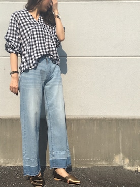 「YECCA VECCA（イェッカヴェッカ）のアイテム（パンプス）」を使った、MARINAさん（レディース・165cm）の夏コーディネート