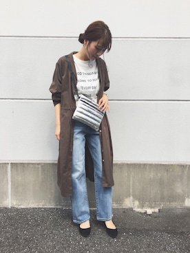 「YECCA VECCA（イェッカヴェッカ）のアイテム（ワンピース）」を使った、MARINAさん（レディース・165cm）の夏コーディネート