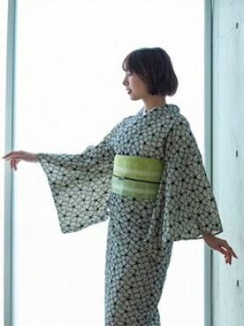 「KIMONO MODERN（キモノモダン）のアイテム」を使った、YUKIさん（レディース・158cm）の夏コーディネート