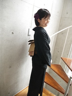 「帯留め」｜YUKIさん（レディース・158cm）の夏コーディネート