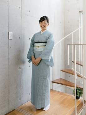 「アイテム（和装小物）」を使った、YUKIさん（レディース・158cm）の秋コーディネート