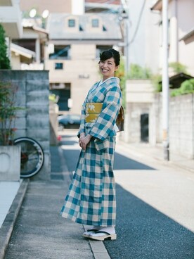 「帯留め」｜YUKIさん（レディース・158cm）の秋コーディネート
