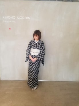 「KIMONO MODERN（キモノモダン）のアイテム」を使った、YUKIさん（レディース・160cm）の冬コーディネート