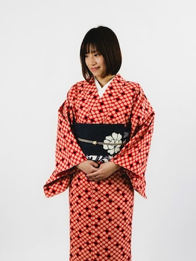 「KIMONO MODERN（キモノモダン）のアイテム」を使った、YUKIさん（レディース・160cm）の春コーディネート