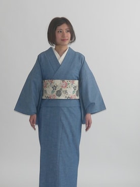 「KIMONO MODERN（キモノモダン）のアイテム」を使った、YUKIさん（レディース・160cm）の春コーディネート