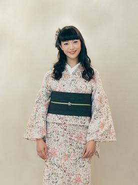「KIMONO MODERN（キモノモダン）のアイテム」を使った、YUKIさん（レディース・164cm）の春コーディネート