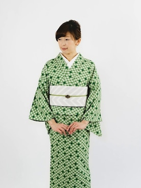 「KIMONO MODERN（キモノモダン）のアイテム」を使った、YUKIさん（レディース・164cm）の春コーディネート