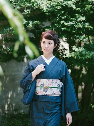 KIMONO MODERN（キモノモダン）の「新作デニム着物-シャボン玉（浴衣