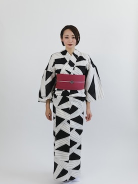 「KIMONO MODERN（キモノモダン）のアイテム」を使った、YUKIさん（レディース・165cm）の春コーディネート