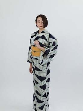 「KIMONO MODERN（キモノモダン）のアイテム」を使った、YUKIさん（レディース・165cm）の春コーディネート