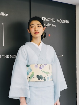 「KIMONO MODERN（キモノモダン）のアイテム」を使った、YUKIさん（レディース・169cm）の春コーディネート