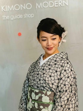 「KIMONO MODERN（キモノモダン）のアイテム」を使った、YUKIさん（レディース・164cm）の秋コーディネート